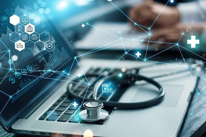 AI automation in healthcare background